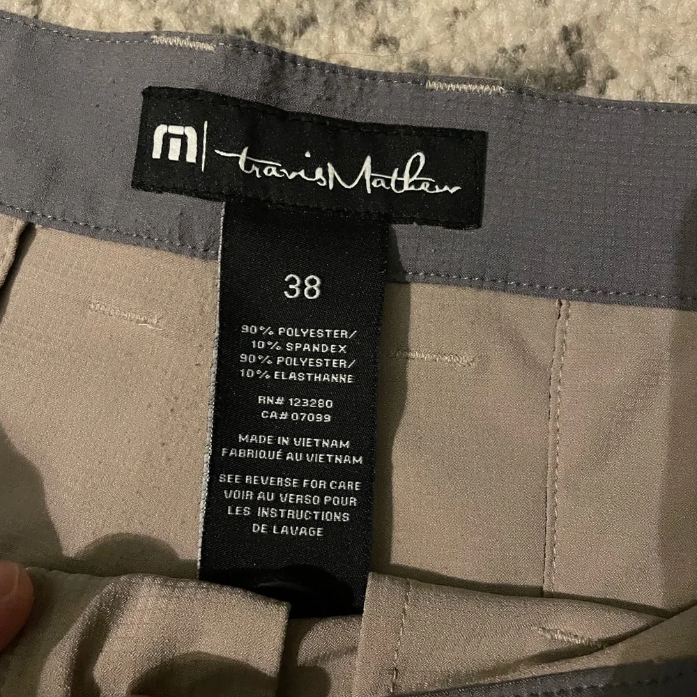 TravisMathew Tech Golf Shorts Set of 2 Khaki‎ Tan Size 38 Performance Stretch